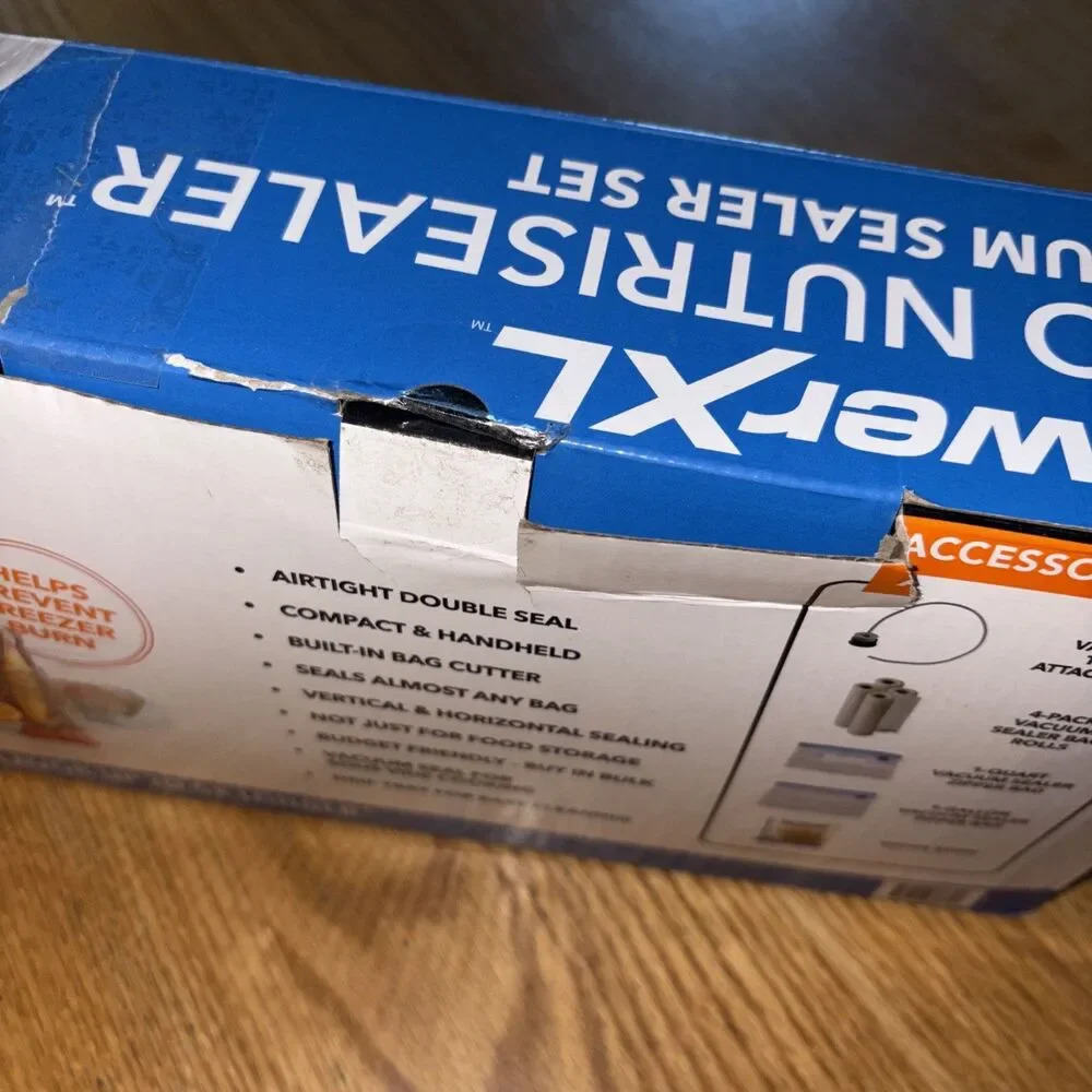 PowerXL Vacuum Sealer 6-in-1 Double Airtight Seal Gray Duo Food Machine
